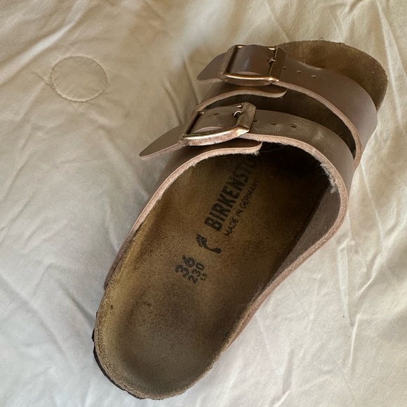 Birkenstock Arizona sandals copper rose gold birko 36 Regular 5 5.5 two strap - Picture 6 of 7